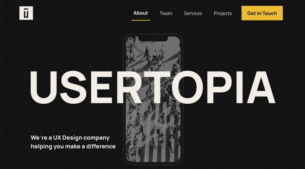 Usertopia agency website
